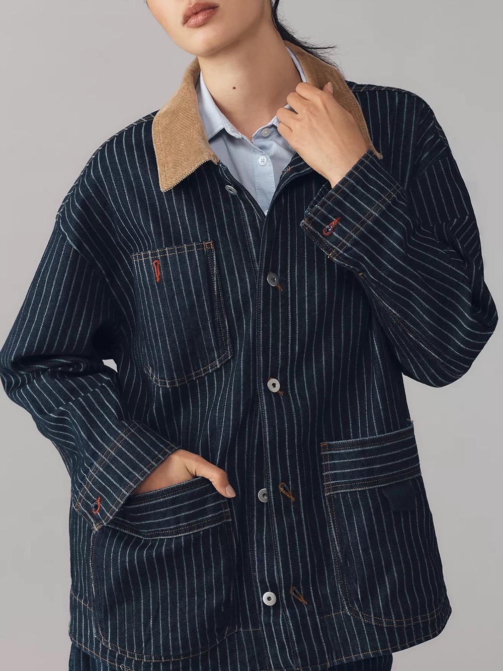 Pilcro Anthropologie Denim Chore Coat - Picture 2 of 8